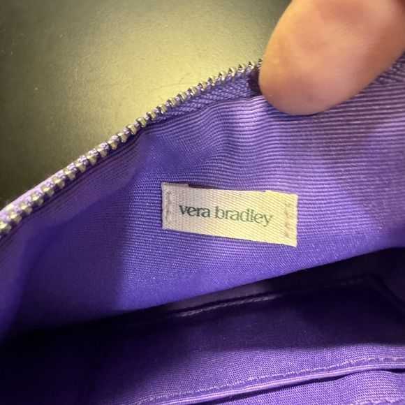 Vera Bradley Vegan Leather Essential Zip Wristlet Purple Paisley NEW - Picture 3 of 7